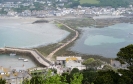 Marazion town across causeway from St Michael\'s Mount