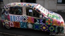Quilters exhibition car quilt advertising notice in Oamaru