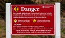 Warning sign for Cascade Saddle route West Matukituki Valley