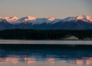 Sunrise Ben Ohau Range across Lake Pukaki