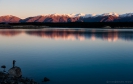 Sunrise Ben Ohau Range across Lake Pukaki
