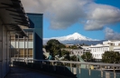 Mt Taranaki from Puke Ariki museum New Plymouth