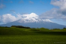 Mt Taranaki with lahar hillocks