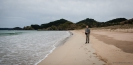 Heading south on Whananaki Beach. 