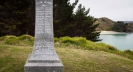 Memorial to ship Capitaine Bouganville overlooking Whananaki Beach