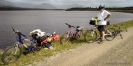 Stopping for a break beside the Dilmanstown Reservoir