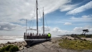 Wreck at mouth of Hokitika River